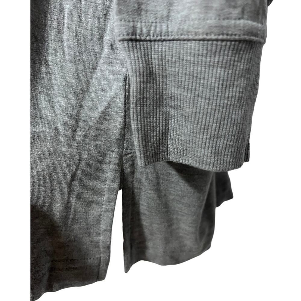 ALFANI WOMENS SMALL CASUAL LOUNGE SHRUG CARDIGAN WRAP POCKETS HEATHER GRAY NEW - Picture 9 of 12